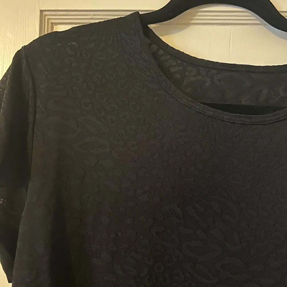 RtA Black Leopard T-Shirt Size XS - Picture 5 of 8